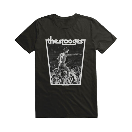 Black - Front - Iggy & The Stooges Unisex Adult Crowd Walk T-Shirt