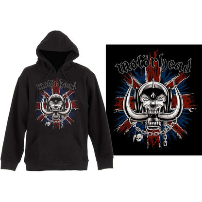 Black - Back - Motorhead Unisex Adult British War Pig Hoodie