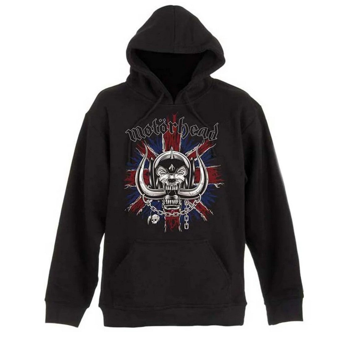 Black - Front - Motorhead Unisex Adult British War Pig Hoodie