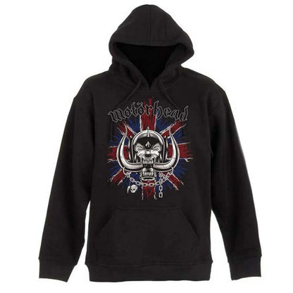 Black - Front - Motorhead Unisex Adult British War Pig Hoodie