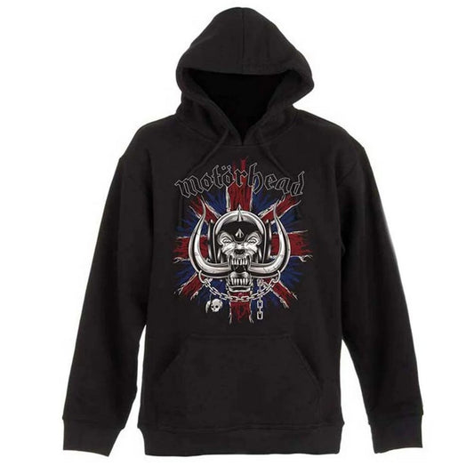 Black - Front - Motorhead Unisex Adult British War Pig Hoodie