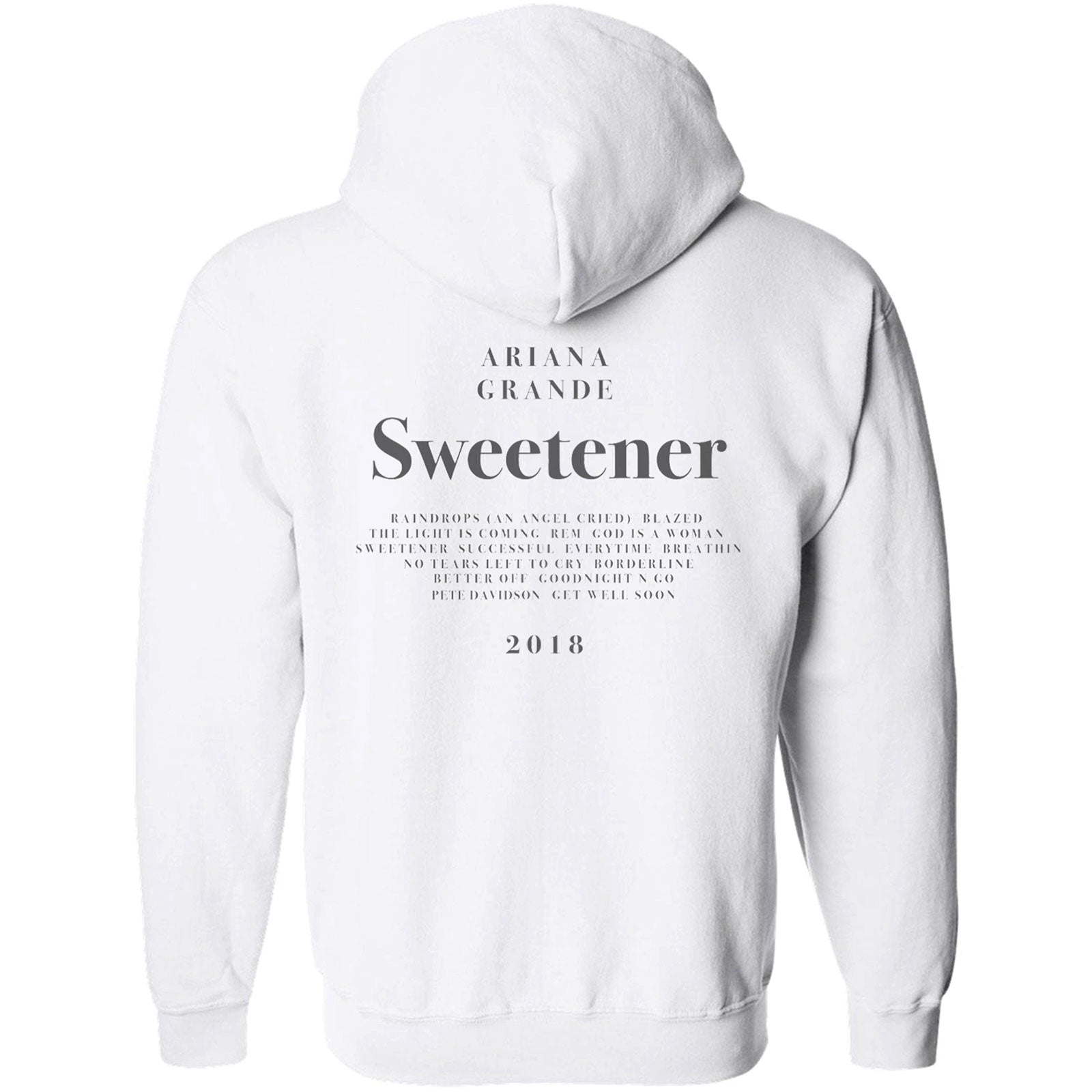 White - Back - Ariana Grande Unisex Adult Sweetener Hoodie