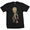 Black - Front - Guardians Of The Galaxy 2 Unisex Adult Baby Groot Speech Bubble T-Shirt