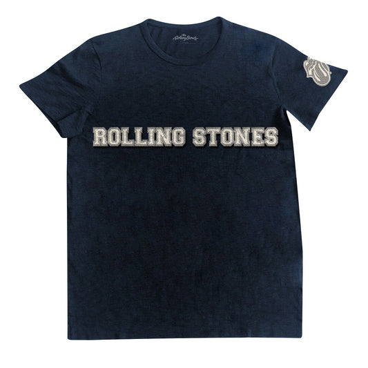 Navy Blue - Front - The Rolling Stones Unisex Adult Logo T-Shirt