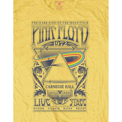 Yellow - Side - Pink Floyd Unisex Adult Carnegie Hall Poster T-Shirt