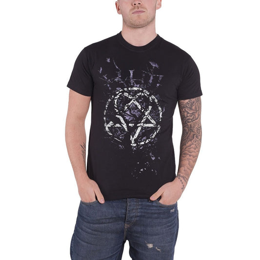 Black - Front - Him Unisex Adult Crow T-Shirt