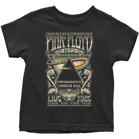 Black - Front - Pink Floyd Childrens-Kids Carnegie Hall Poster T-Shirt