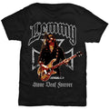 Black - Front - Lemmy Unisex Adult Iron Cross Stone Deaf Forever T-Shirt