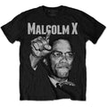 Black - Front - Malcolm X Unisex Adult Pointing T-Shirt