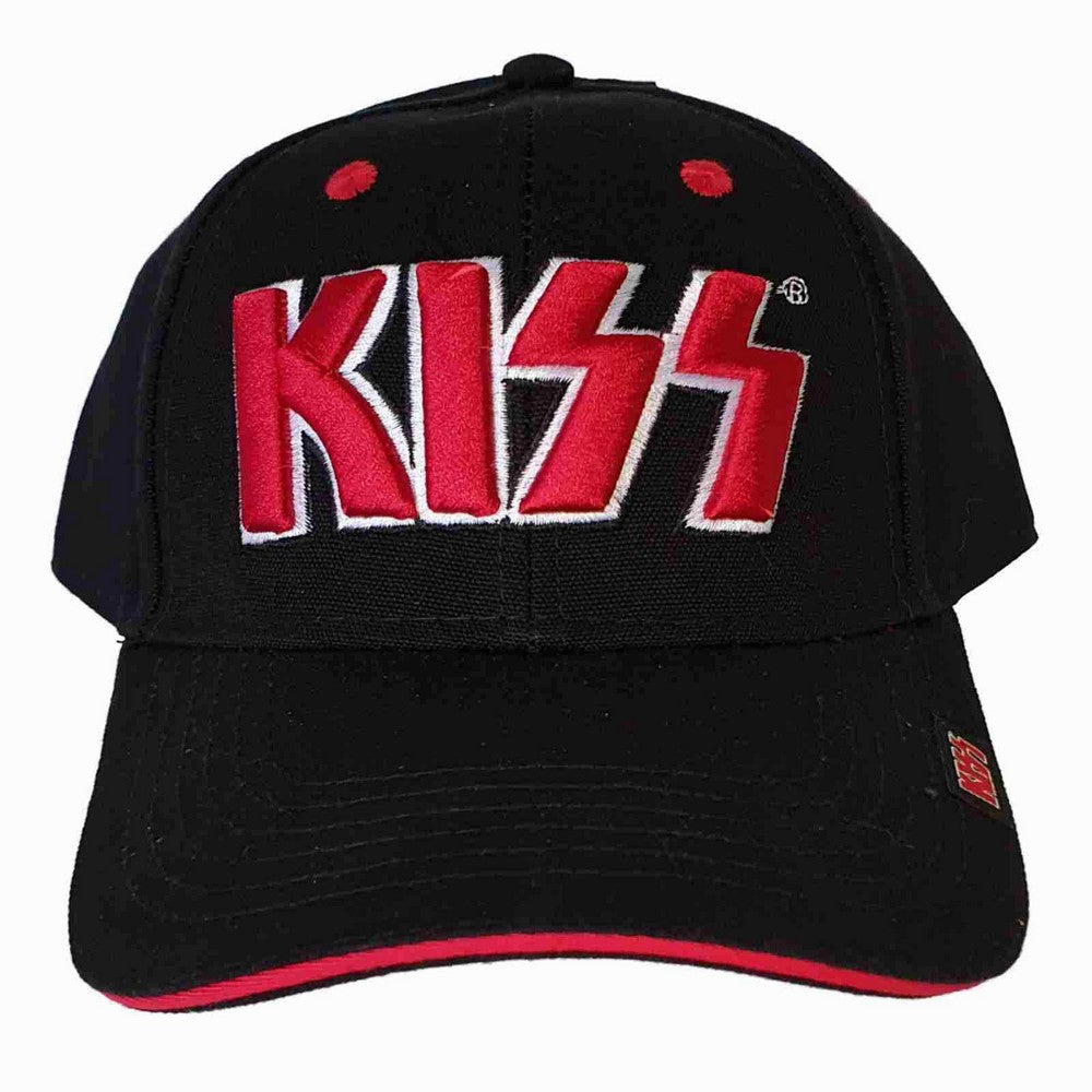 Black - Front - Kiss Unisex Adult Logo Baseball Cap