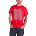 Red - Front - Joy Division Unisex Adult Unknown Pleasures Cotton T-Shirt