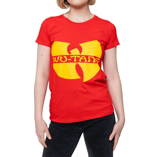 Red - Front - Wu-Tang Clan Womens-Ladies Logo Cotton T-Shirt
