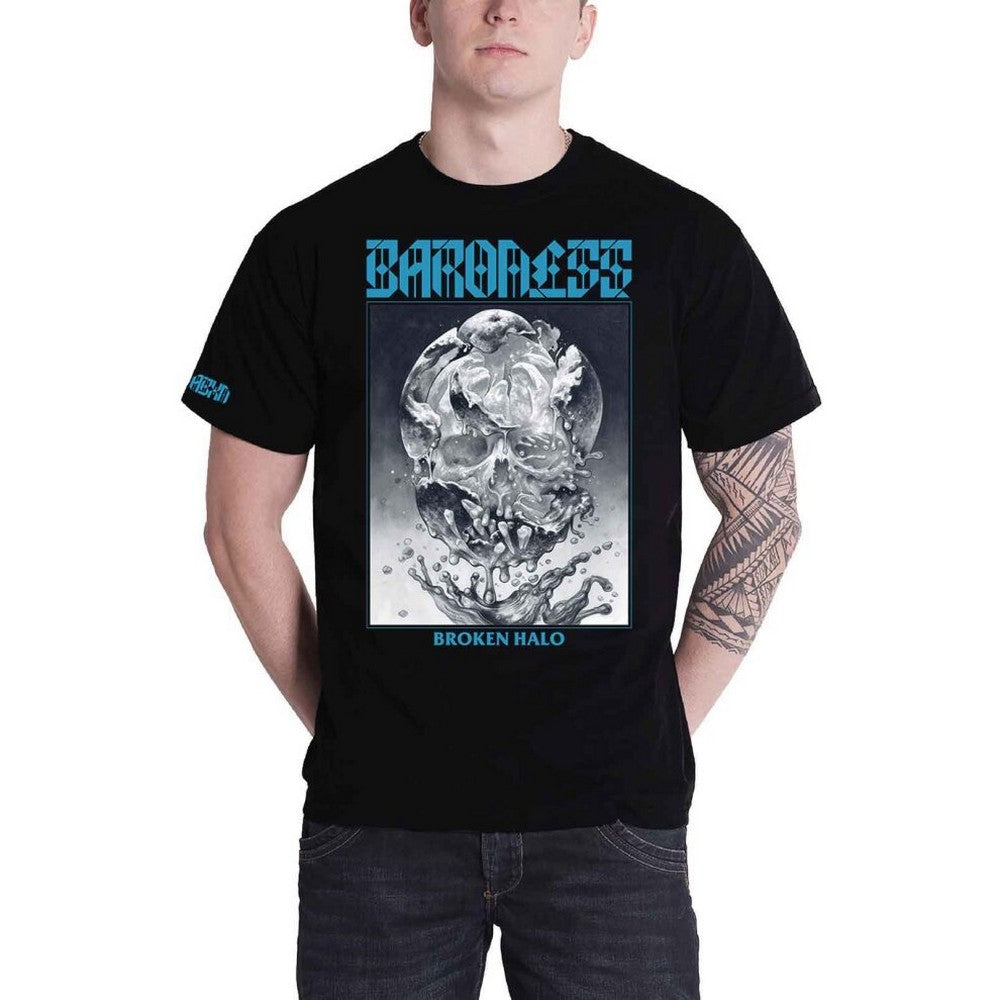 Black - Front - Baroness Unisex Adult Broken Halo Cotton T-Shirt