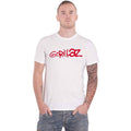 White - Front - Gorillaz Unisex Adult Logo Cotton T-Shirt