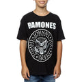 Black - Front - Ramones Childrens-Kids Presidential Seal Cotton T-Shirt