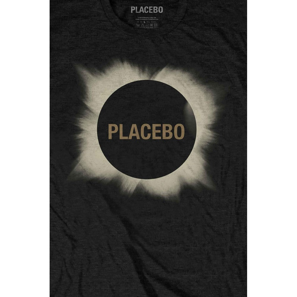 Black - Side - Placebo Unisex Adult Eclipse Cotton T-Shirt