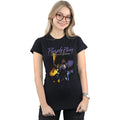 Black - Back - Prince Womens-Ladies Purple Rain Cotton T-Shirt