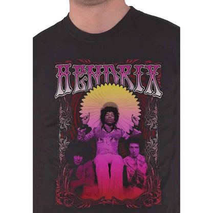 Black - Side - Jimi Hendrix Unisex Adult Karl Ferris Wheel Cotton T-Shirt