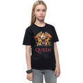 Black - Back - Queen Childrens-Kids Classic Crest Cotton T-Shirt