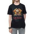 Black - Front - Queen Childrens-Kids Classic Crest Cotton T-Shirt