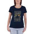 Navy Blue - Front - Pink Floyd Womens-Ladies Carnegie Hall Poster Cotton T-Shirt
