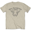 Natural - Front - Paul McCartney Womens-Ladies Wings Logo T-Shirt