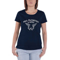 Navy Blue - Front - Paul McCartney Womens-Ladies Wings Logo T-Shirt