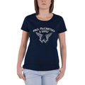 Navy Blue - Front - Paul McCartney Womens-Ladies Wings Logo T-Shirt