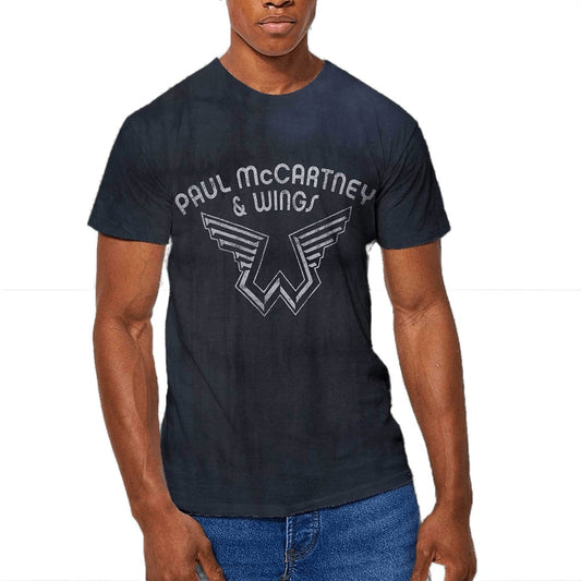 Blue - Front - Paul McCartney Unisex Adult Logo T-Shirt