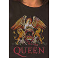 Black - Side - Queen Womens-Ladies Classic Crest Cotton T-Shirt