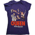 Purple - Front - Queen Womens-Ladies Killer Cotton T-Shirt