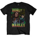 Black - Front - Bob Marley Unisex Adult Roots Rock Reggae Homage T-Shirt