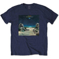 Navy Blue - Front - Yes Unisex Adult Topographic Oceans Cotton T-Shirt