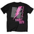 Black - Back - Roxy Music Unisex Adult For Your Pleasure Tour Back Print Cotton T-Shirt