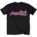 Black - Front - Roxy Music Unisex Adult For Your Pleasure Tour Back Print Cotton T-Shirt