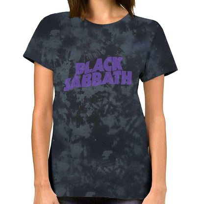 Black - Back - Black Sabbath Unisex Adult Wavy Logo T-Shirt