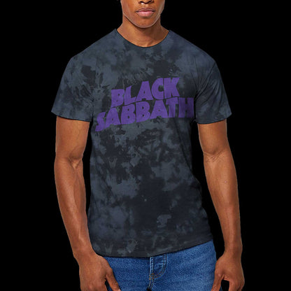 Black - Side - Black Sabbath Unisex Adult Wavy Logo T-Shirt