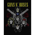 Black - Side - Guns N Roses Unisex Adult Pistols & Roses Cotton T-Shirt