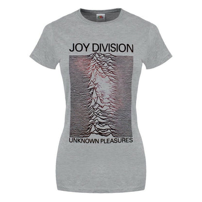 Heather Grey - Front - Joy Division Womens-Ladies Space Lady T-Shirt