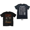Black - Front - Kiss Unisex Adult End Of The Road Tour Cotton T-Shirt