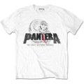 White - Front - Pantera Unisex Adult Snake Cotton Logo T-Shirt