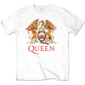 White - Front - Queen Unisex Adult Classic Crest Cotton T-Shirt