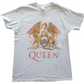 Grey - Front - Queen Unisex Adult Classic Crest Cotton T-Shirt