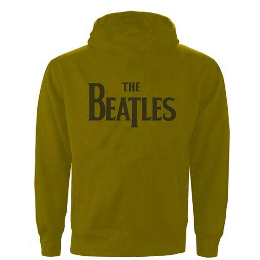 Green - Back - The Beatles Unisex Adult Drop T Logo Full Zip Hoodie