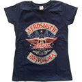 Navy Blue - Front - Aerosmith Womens-Ladies Boston Pride Cotton T-Shirt