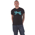 Black-Blue-Grey - Front - Ghost Unisex Adult Keyline Logo T-Shirt