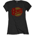 Black - Front - David Bowie Womens-Ladies Diamond Dogs Vintage T-Shirt