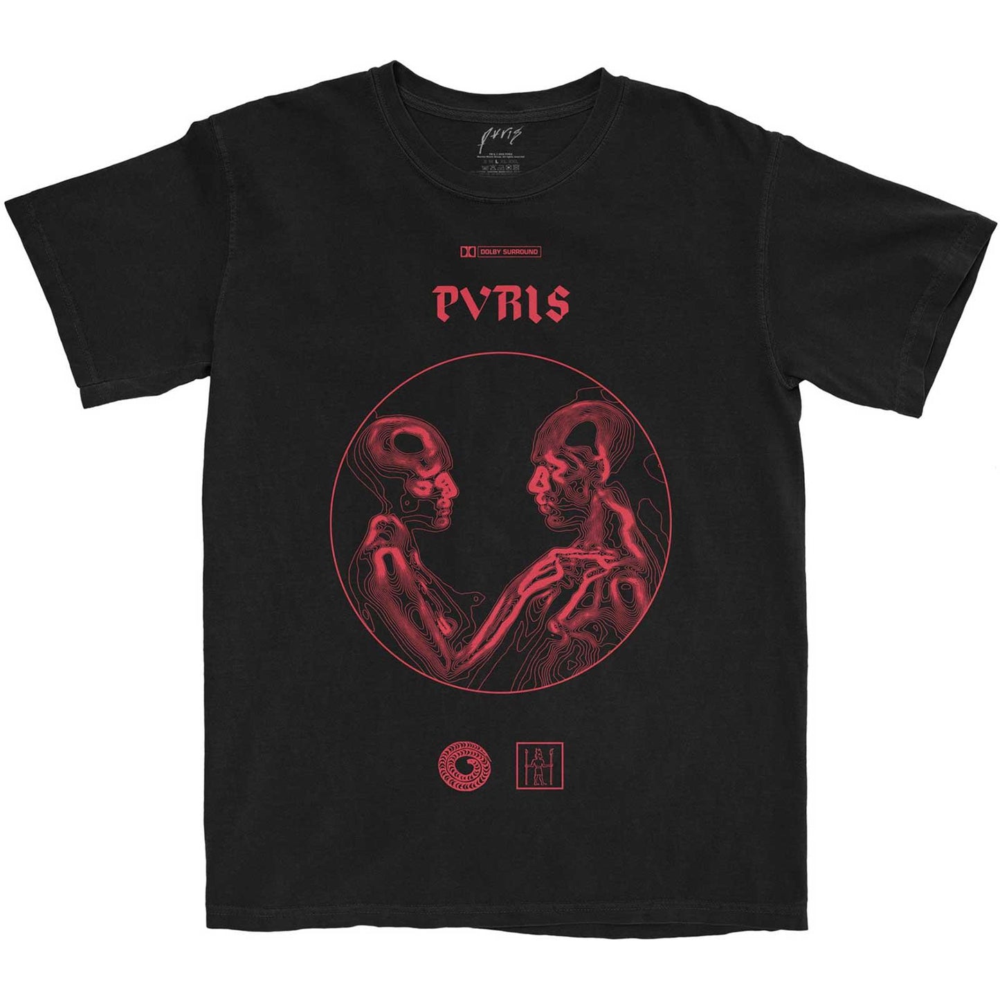 Black - Front - Pvris Unisex Adult Lovers Cotton T-Shirt