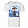 White - Front - Gorillaz Unisex Adult Plastic Beach Cotton T-Shirt