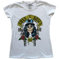 White - Front - Guns N Roses Womens-Ladies Slash ´85 Cotton T-Shirt
